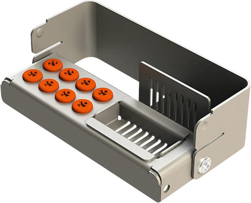 PLUG IN PLUS  Stück  für 8 Instrumente, orange, 8,4 x 2,7 x 3,2 cm