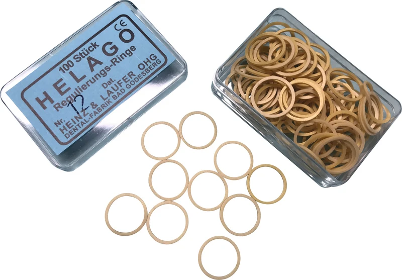 HELAGO Gummiringe für Regulierung  Packung  100 Stück transparent, 12 mm
