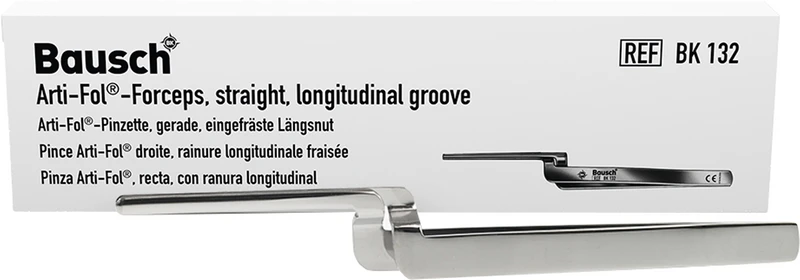 Arti-Fol® Pinzette  Stück  gerade, eingefräste Längsnut, BK132