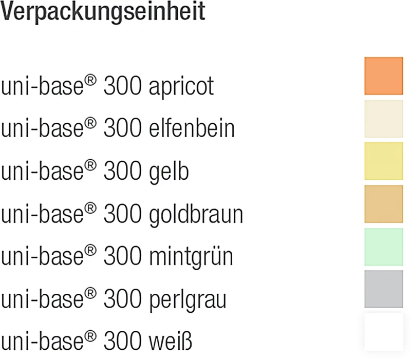 uni-base® 300  Karton  25 kg gelb