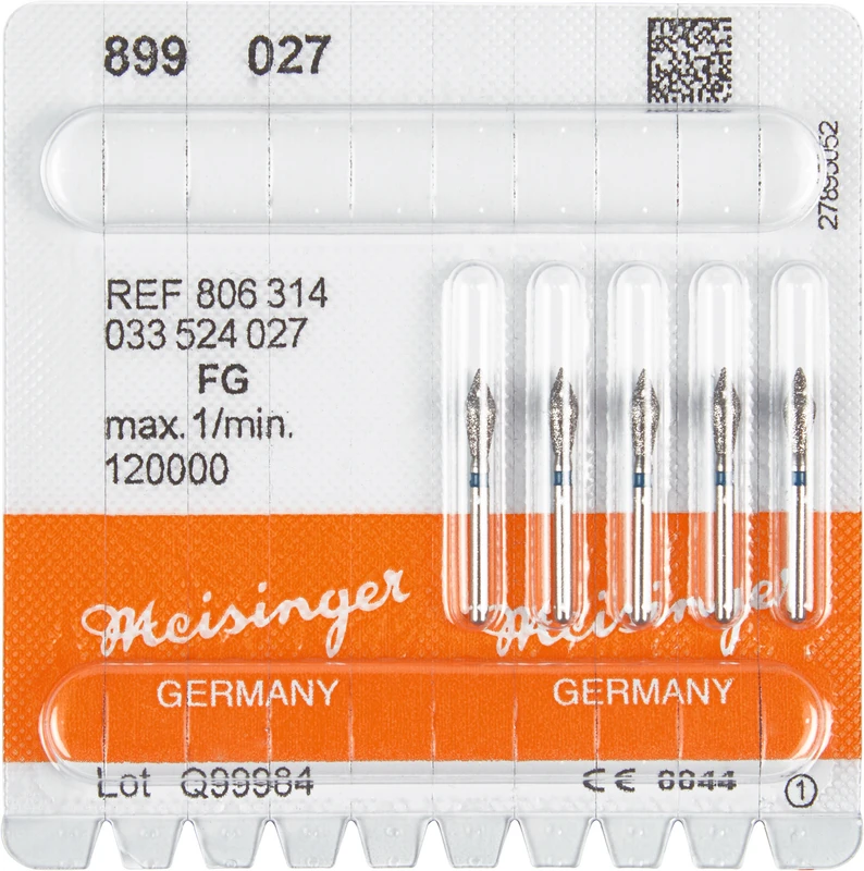 Diamanten 899  Packung  5 Stück blau mittel, FG, Figur 033 Palatinal, 7 mm, ISO 027