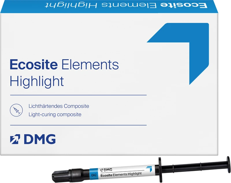 Ecosite Elements  Highlight Set  4 x 2 g Spritze (incisal, OA2, weiß, braun)