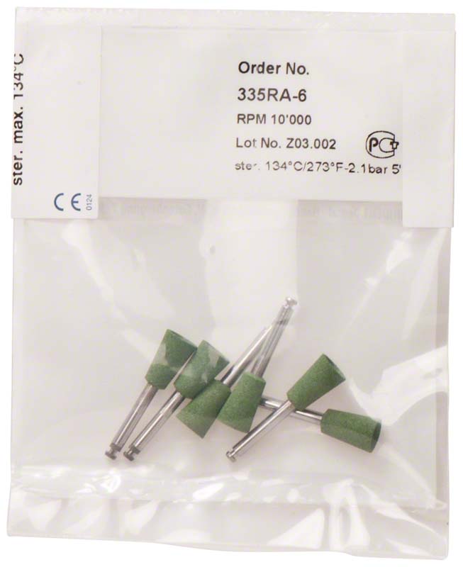 Omni CeraGloss  Packung  6 Stück grün, RA, Figur 030 Kelch, 10 mm, ISO 060