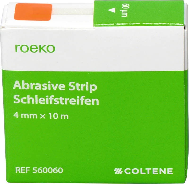 roeko Polierstreifen- und Schleifstreifen  Rolle  10 m Schleifstreifen in Spender (Polyester), 4 mm breit, 60 µm
