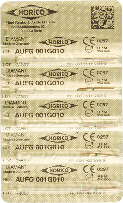 Diamant AuFG 001  Packung  5 Stück grün grob, FG, Figur 001, ISO 010