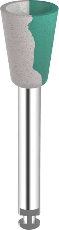 Omnipol für Zirkon gesintert  Stück  grün\weiß x-grob, Kelch, RA, Kopflänge: 8 mm, Ø 6 mm