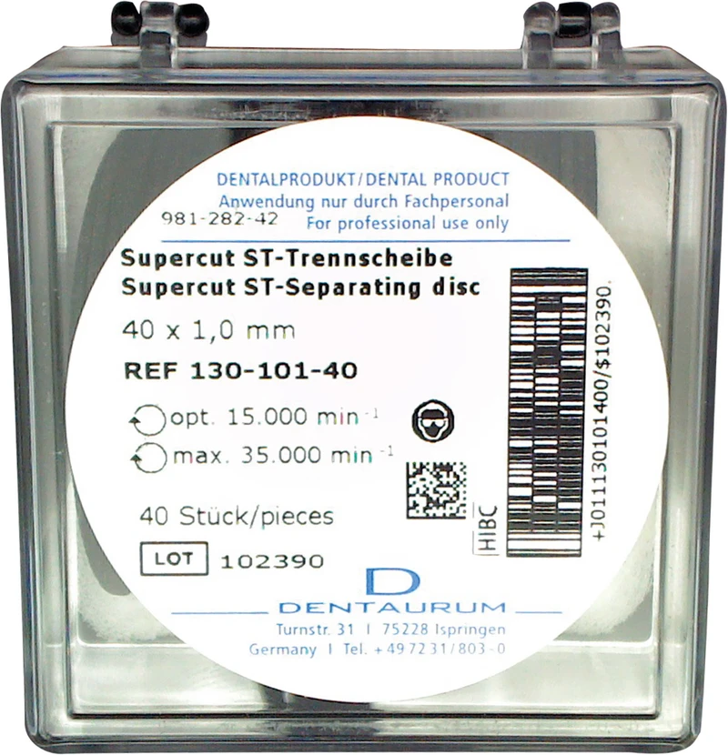 Supercut ST-Trennscheiben  Packung  40 Stück ST, braun, Ø 40 mm x 1,0 mm