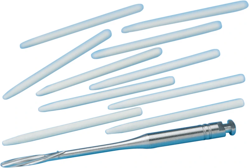 FANTESTIC® POST  Packung  10 Wurzelstifte Ø 1,2 mm, 1 Wurzelkanalbohrer (2 Ringe)