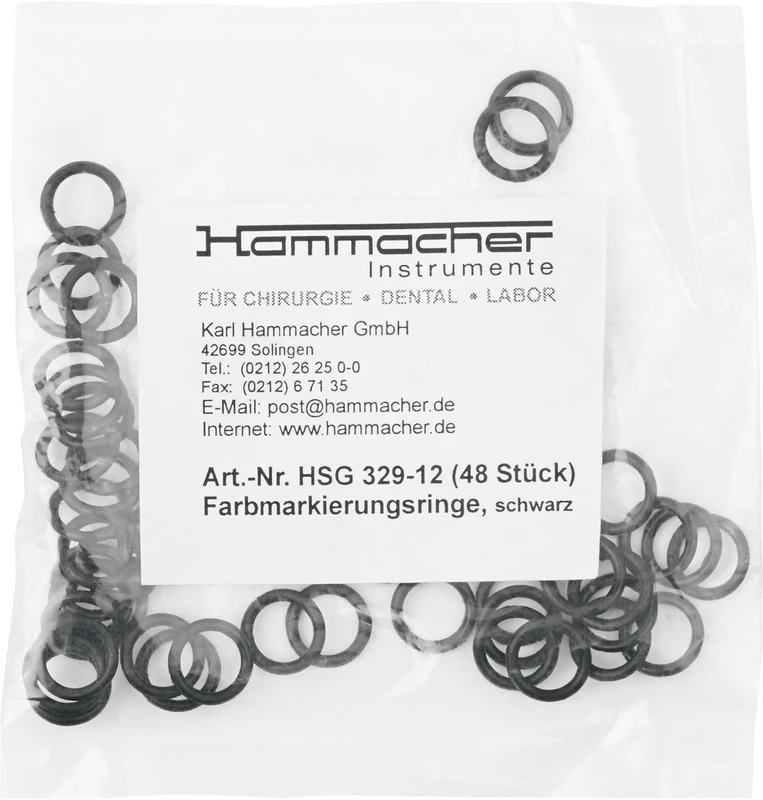 Farbringe  Beutel  48 Stück schwarz